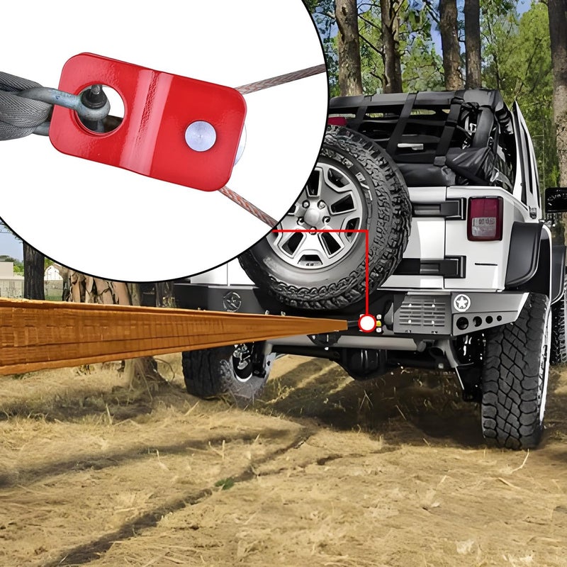 Elsoon 4 Ton Winch Snatch Block, 8000 lbs Capacity Recovery Pulley for Off-Road Towing and Hauling, Compatible with Synthetic Rope & Steel Cable (Max Diameter 2/5 inch), Ideal for Truck, ATV, SUV, UTV - Image 4
